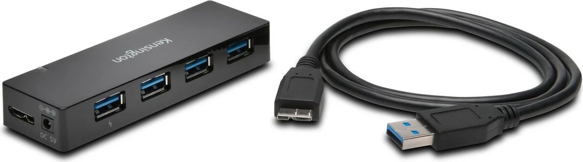 USB Hub Kensington 4 porta, USB 3.0, 5Gbps, i zi