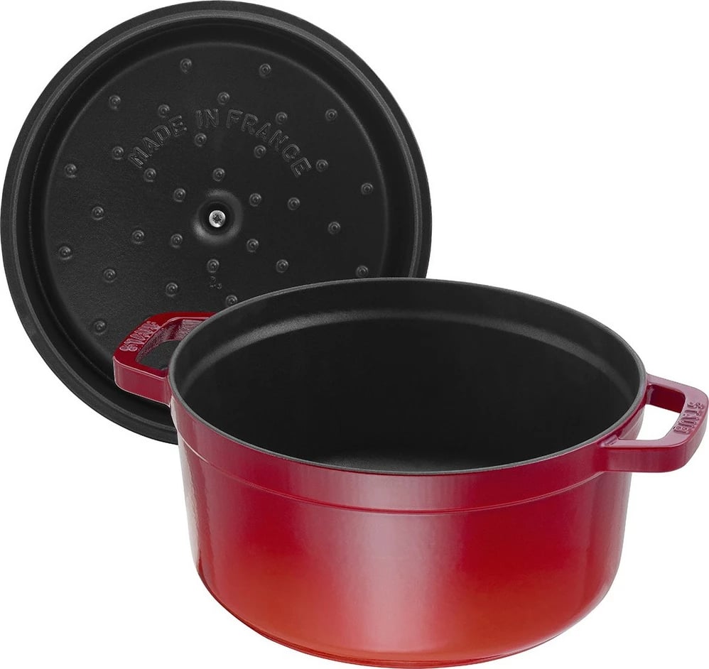 Tenxhere gize Staub La Cocotte 28cm, e kuqe