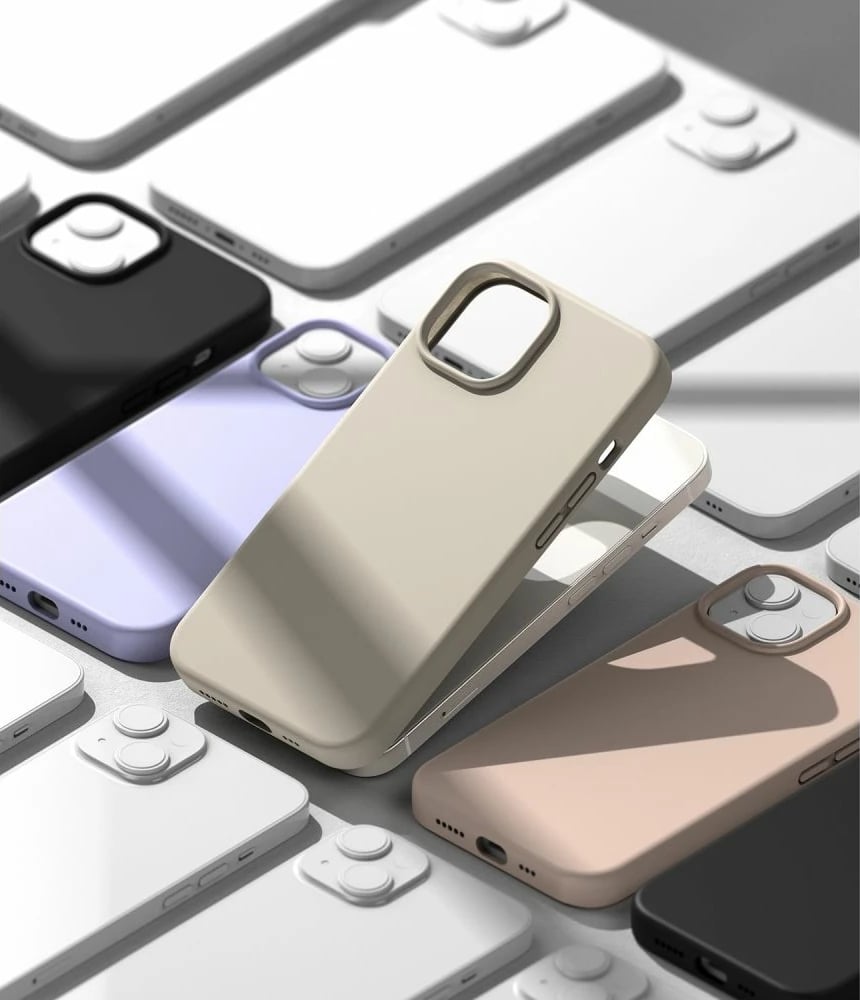 Mbështjellës Ringke për iPhone 14 Plus 6.7", silikon, gri