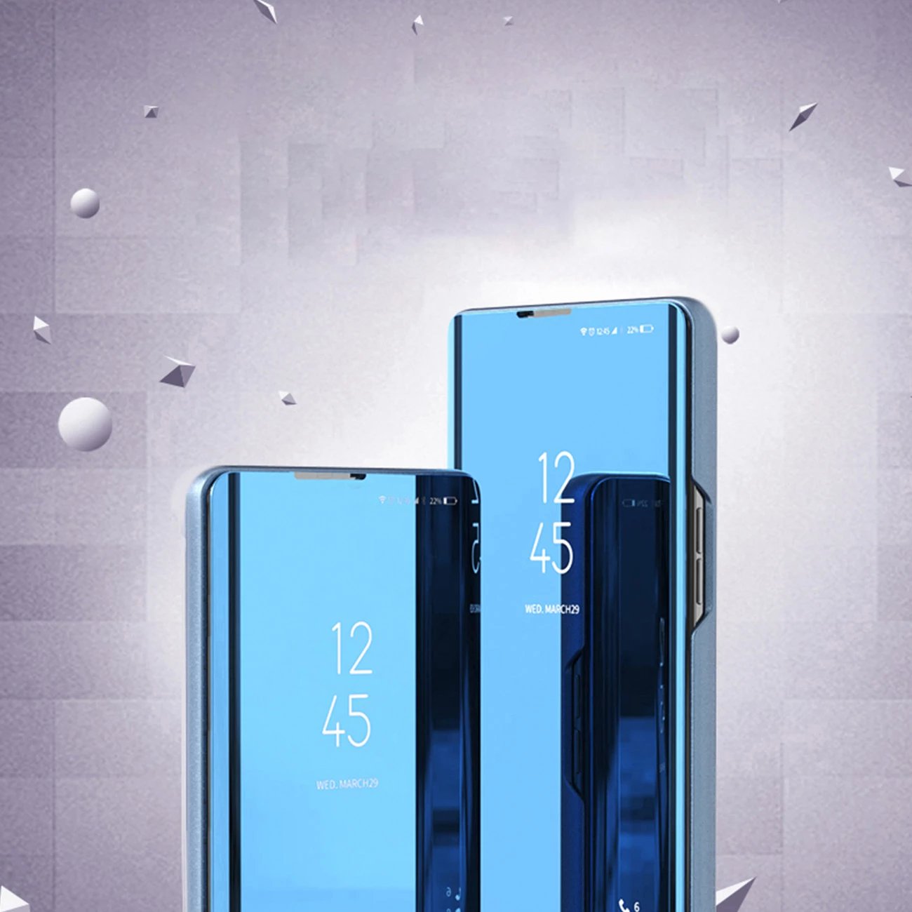 Mbështjellës Hurtel Clear View Case për Samsung Galaxy A24 4G, me kapak, Rozë