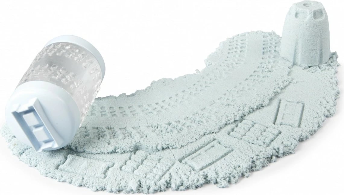 Set lodrash Wonder Factory Never Dry Sand Trucks, MGA, 595168-EUC/532934, me rërë kinetike dhe kamion betoni, plastikë