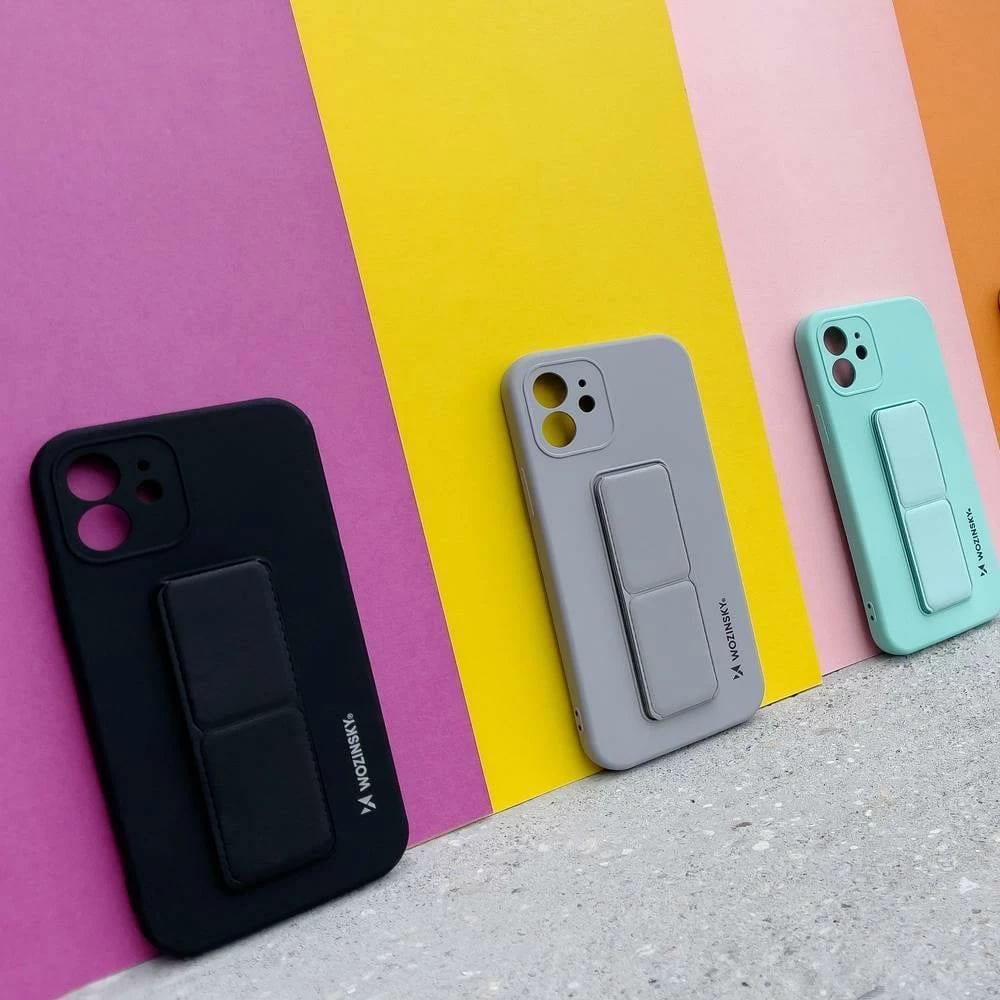 Mbështjellës Wozinsky Kickstand Case për iPhone 13 Pro, silikon, kaltër e çelët