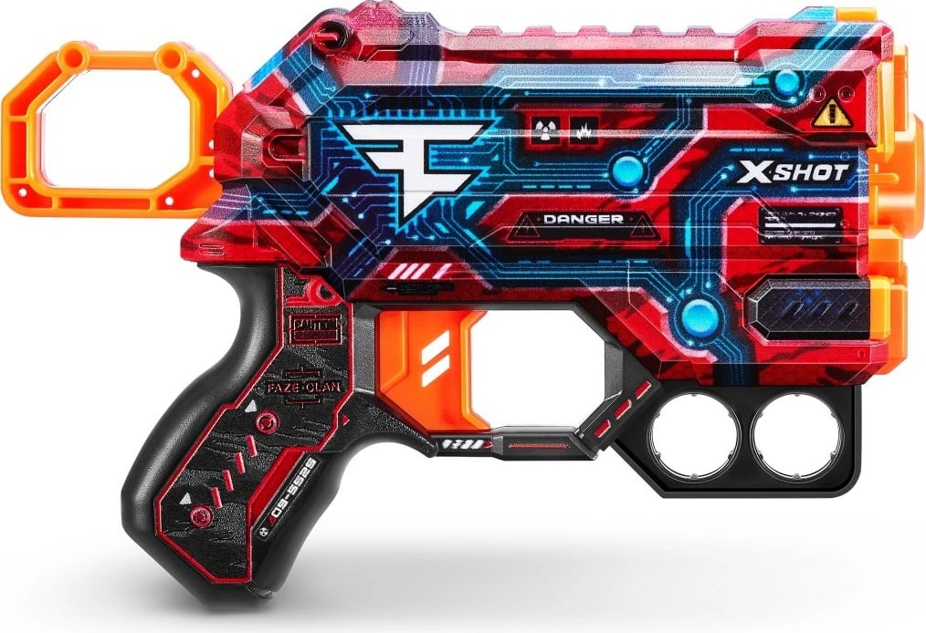 Lodër blaster ZURU X-Shot Skins Menace Faze Launcher, 4 shigjeta, Mix
