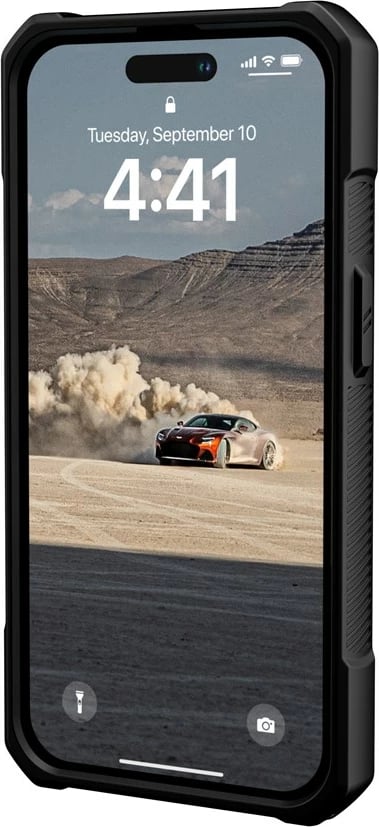 Mbështjellës Urban Armor Gear Monarch për celular Apple, 6.1", i zi
