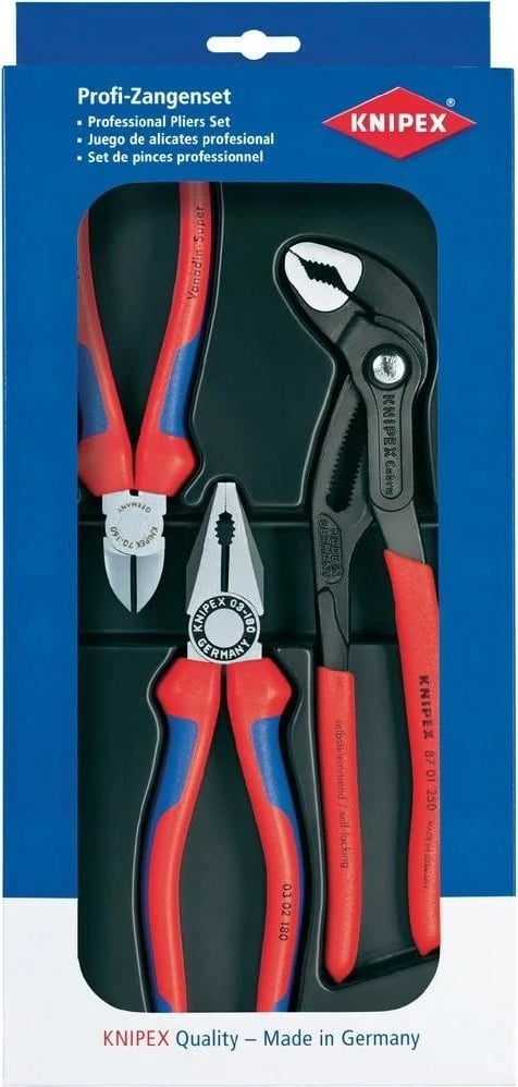 Set pinca KNIPEX, 00 20 09 V01, e kuqe