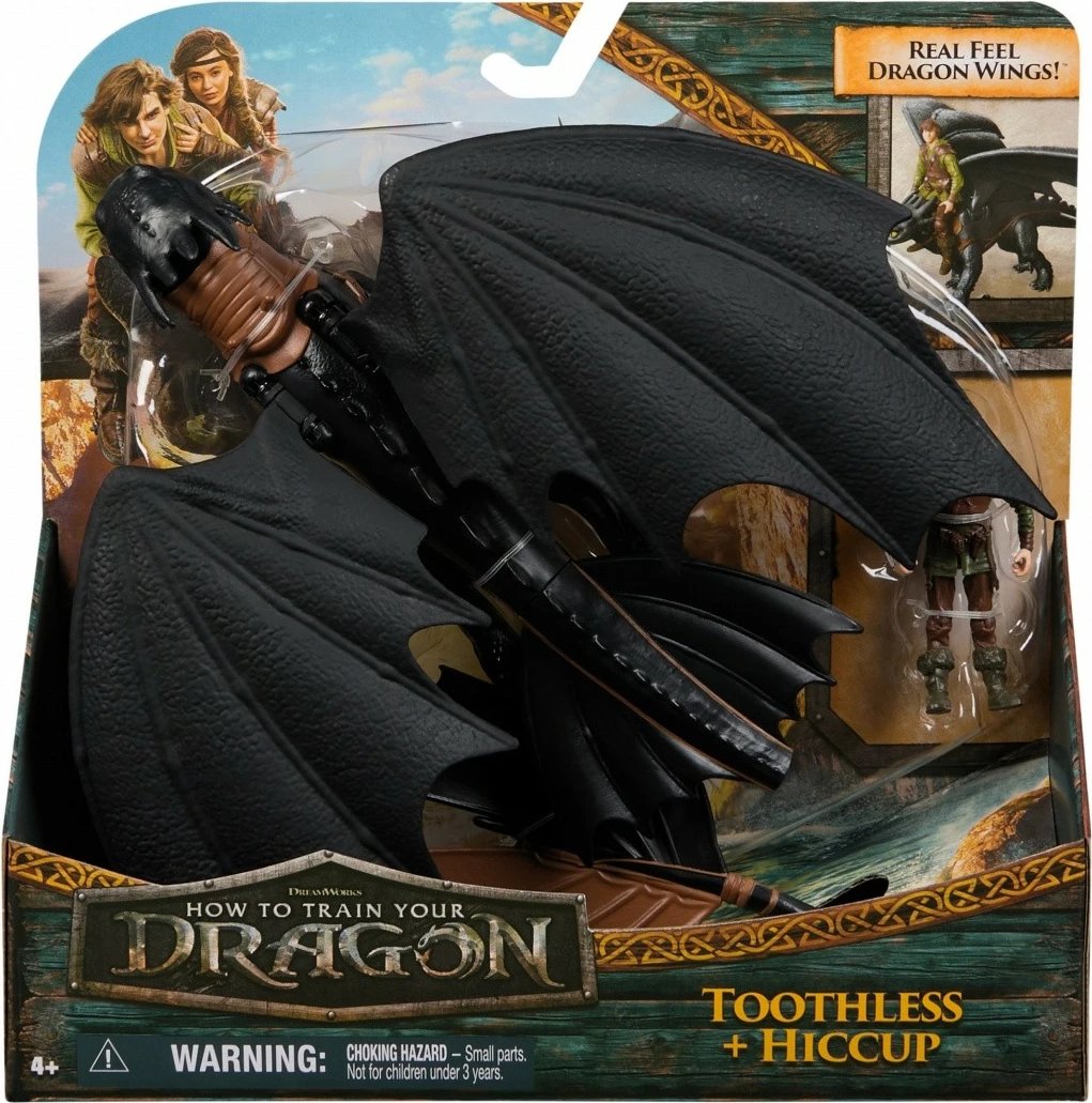 set figurina, Spin Master How to Train Your Dragon 6074007, Toothless 32 cm + Hiccup 8 cm, set