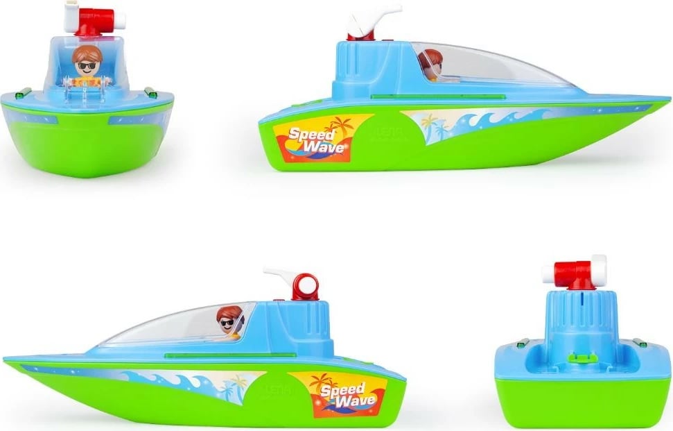 Lodër anije uji Lena Boazz me top uji, me figurë, Blu/Gjelbër Lodër anije uji Lena Boazz me top uji, me figurë, Blu/Gjelbër