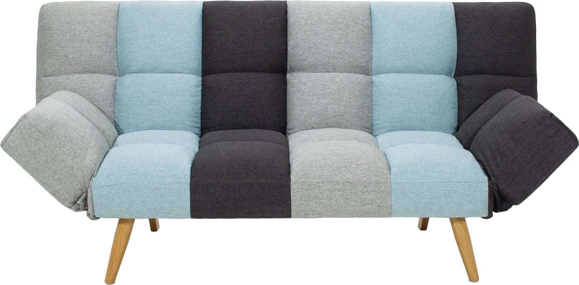Krevat-sofa 3 vendesh Freddo, material shumëngjyrësh, 182x81x84cm