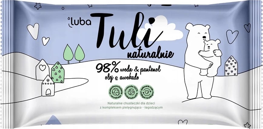 Peceta të lagura për fëmijë Luba Natural 50 copë
