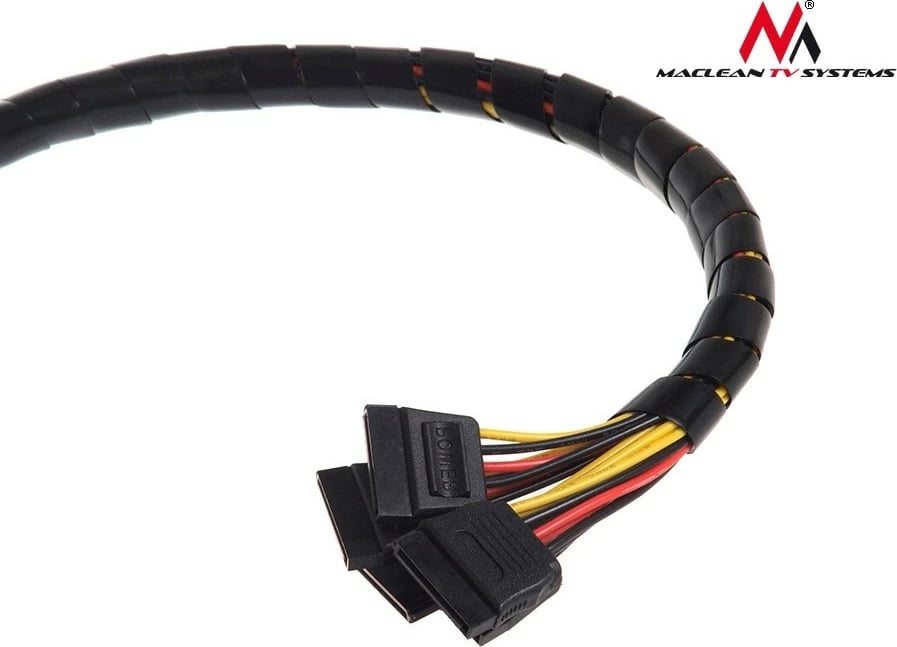 Organizues kabllosh spiralë, Maclean, MCTV-685 B, 3 m, diametër 8.7–10 mm, e zezë