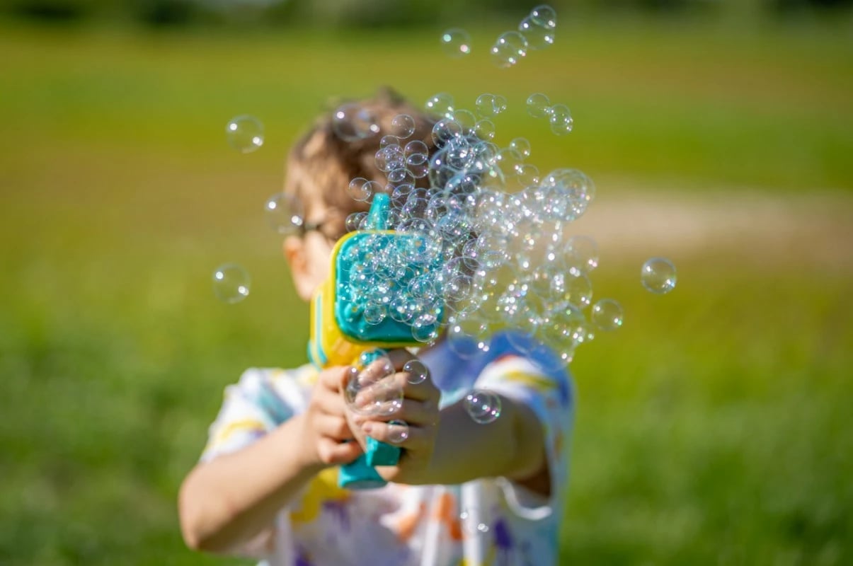 Lodër Bubble Blaster Tm Toys DKF0455 me solucion 0.4L, Blu/Verdhë