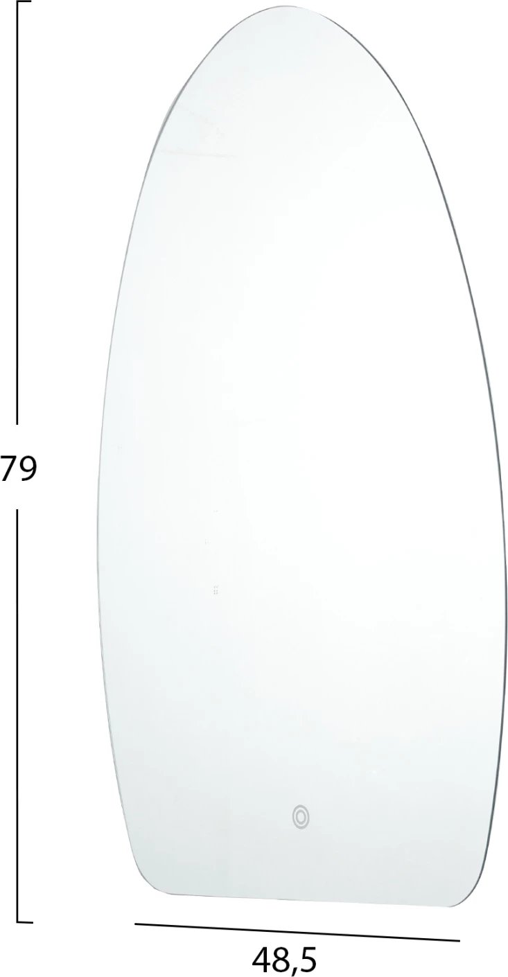 Pasqyrë muri pa kornizë, ndriçim LED, TORCH FH4496, 48,5x79H cm.