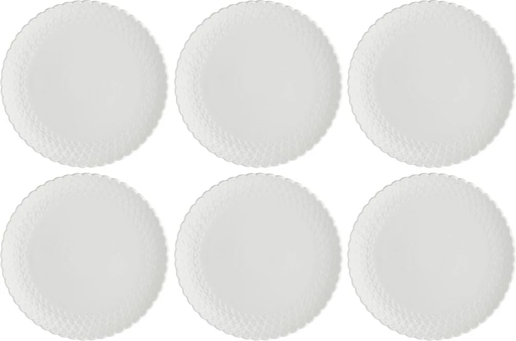 Set pjatash tortash LA PORCELLANA BIANCA Momenti, 18 cm, të bardha