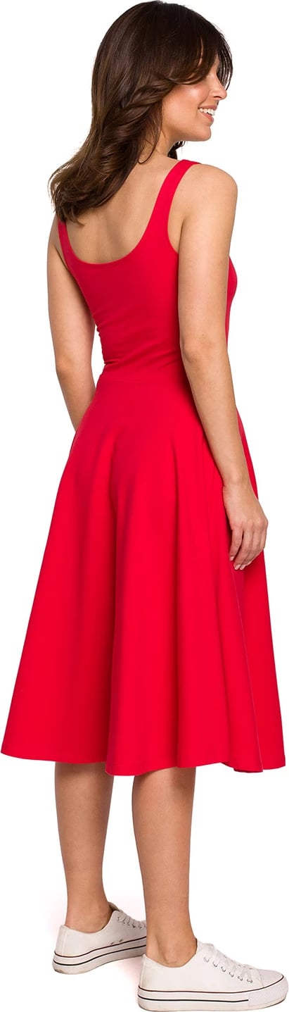 Fustan për femra BeWear model 163185, i kuq