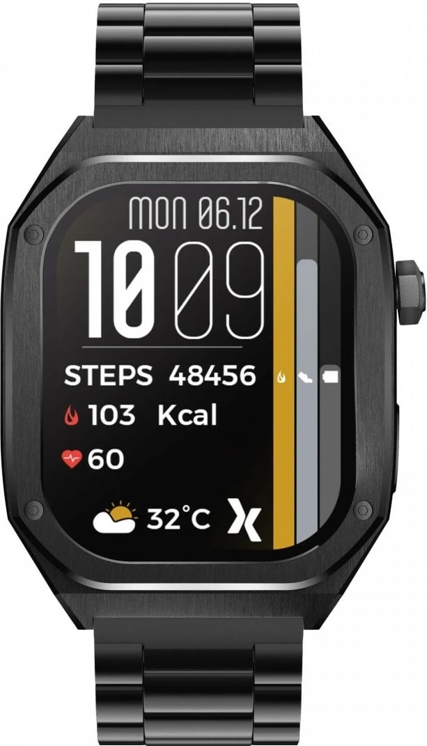 Smartwatch Maxcom FW65 Iron S, 1.91", AMOLED, 128 MB, Bluetooth, Grafit, Set me 2 rripa