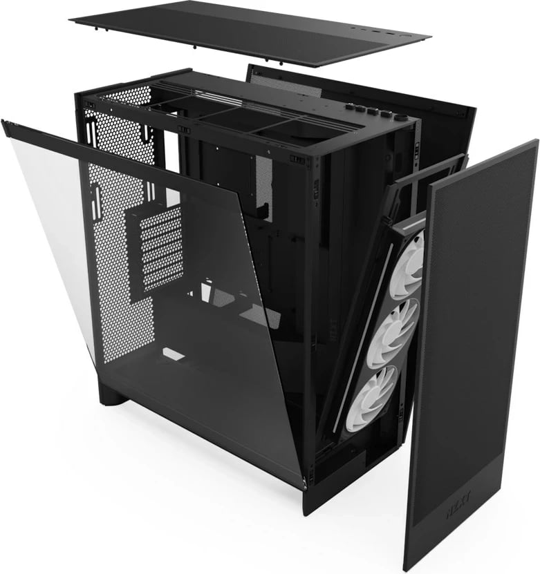 Kasë NZXT H7 Flow RGB (CM-H72FB-R1), e zezë
