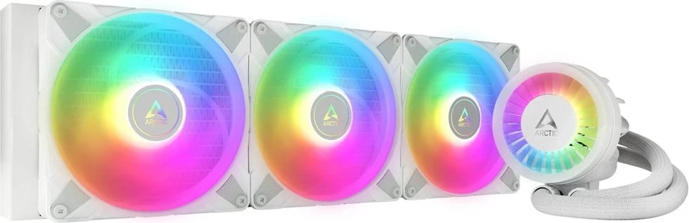 Ftohës uji Arctic Cooling Liquid Freezer III 420 A-RGB, për CPU, i bardhë