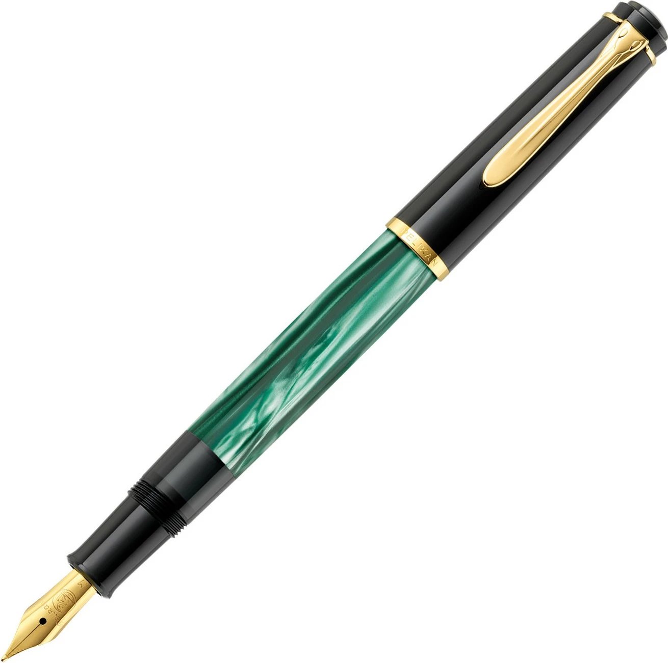 Stilolaps Pelikan M200, gjelbër mermer, me kuti dhurate