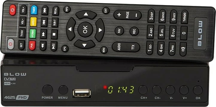 Dekoder TV tuner BLOW 4625FHD, DVB-T2, H.265 HEVC, i zi