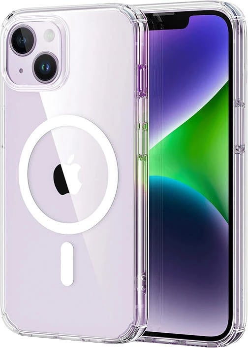 Mbështjellës ESR Krystec Clear për iPhone 14 Plus, MagSafe, transparent