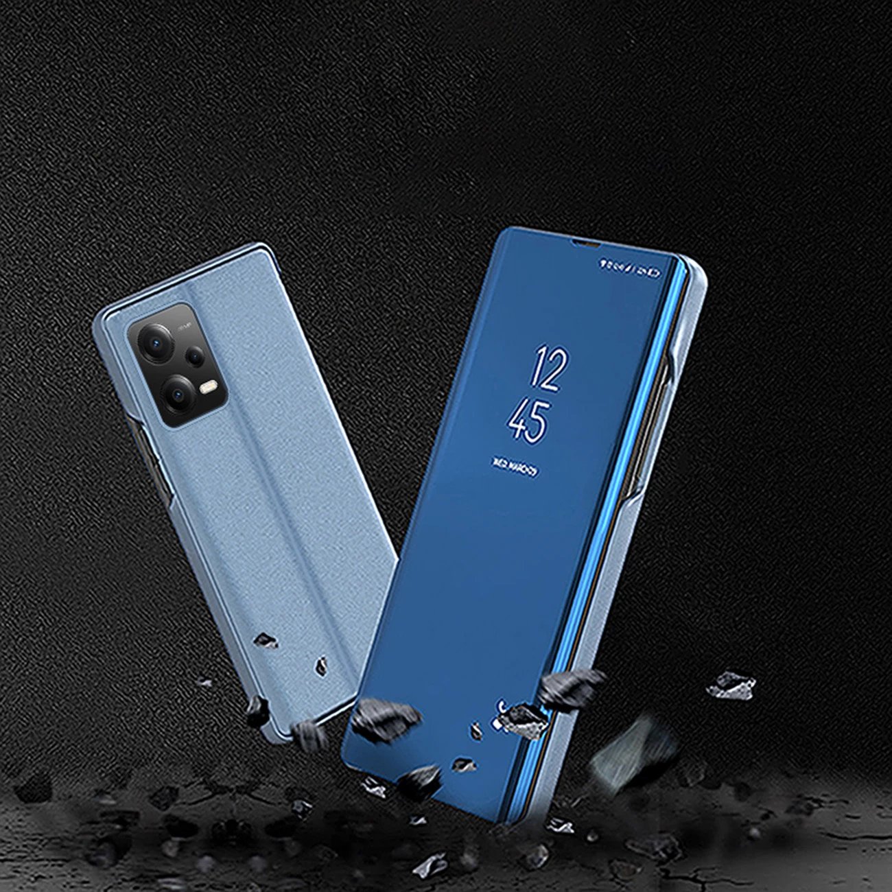 Mbështjellës Hurtel Clear View Case për Xiaomi Redmi Note 12 Pro / Poco X5 Pro 5G, me flap, i zi