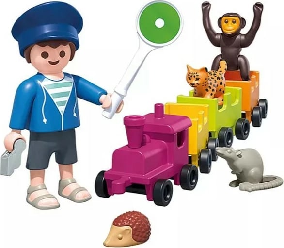 Set lodrash Playmobil Animals & Friends 71951, tren me figura kafshësh, shumëngjyrësh