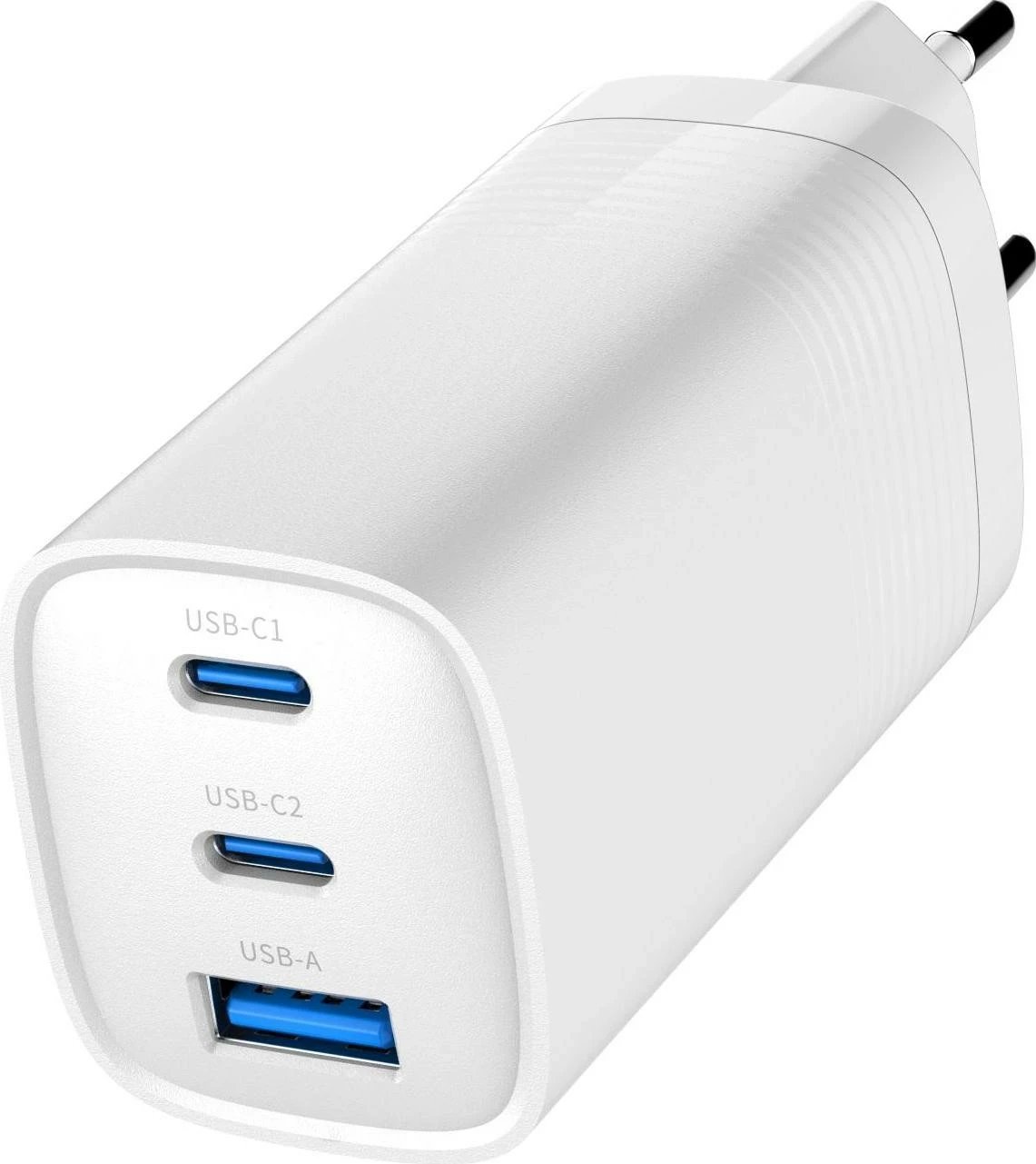 Karikues Gembird GaN USB QC3.0 27W 2xType-C max 65W, i bardhë