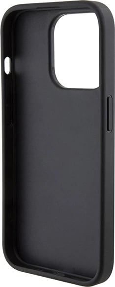 Mbështjellës Ferrari Perforated Waves Metal Logo për iPhone 15 Pro, i zi