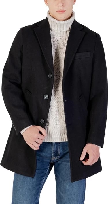 Pallto Gianni Lupo meshkuj, e zezë