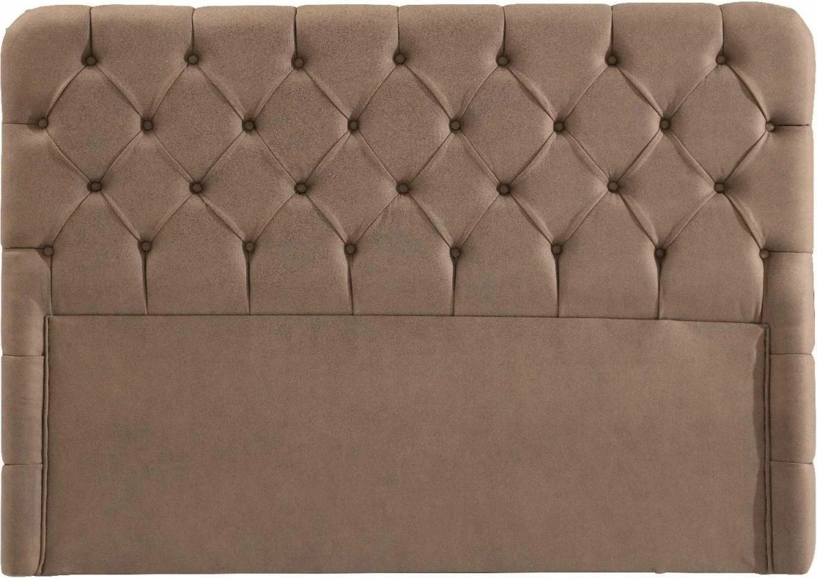 Koka krevati prej stofi Nubuck, ngjyrë kafe, Skye Decor, 150x130x12 cm