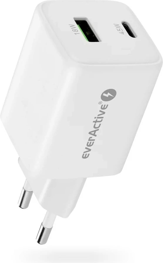 Karikues muri everActive SC-450Q, 45W, 1x USB, 1x USB-C, Bardhë
