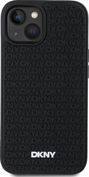 Mbështjellës DKNY 3D Rubber Repeat Pattern për iPhone 15/14/13, i zi
