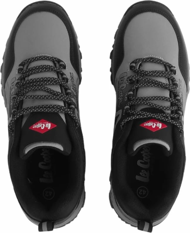 Këpucë për meshkuj Lee Cooper, të zezë me të argjendtë