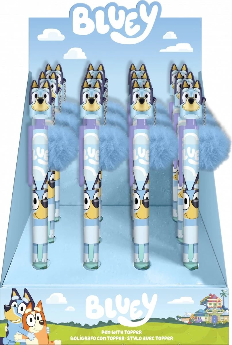Set stilolapsa Kids Euroswan Bluey me toper, 12 copë, Blu