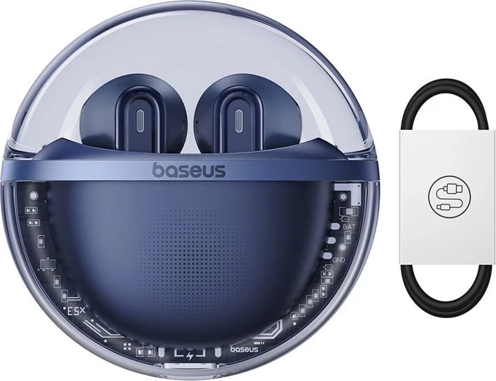 Kufje Baseus Bowie E5X True Wireless Stereo (TWS), Blu