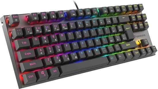 Tastierë gaming GENESIS Thor 303 TKL, RGB, mekanike, e kuqe e zezë