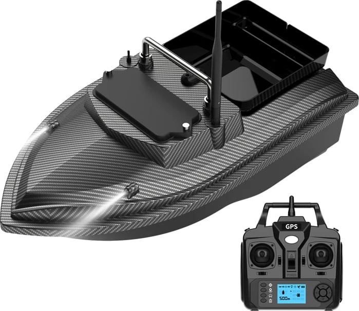 Varkë karremi me GPS, Flytec V060 12000 mAh, kapacitet 2 kg, rreze 500 m, e zezë