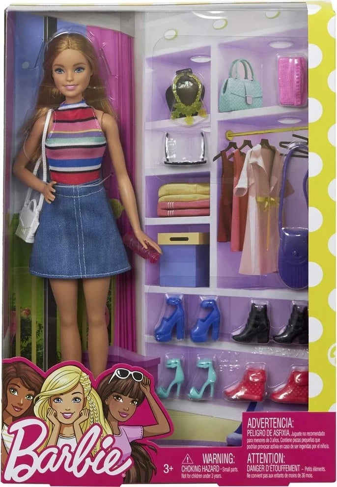 Lodër Barbie Fashionistas me aksesorë, MATTEL, Multi
