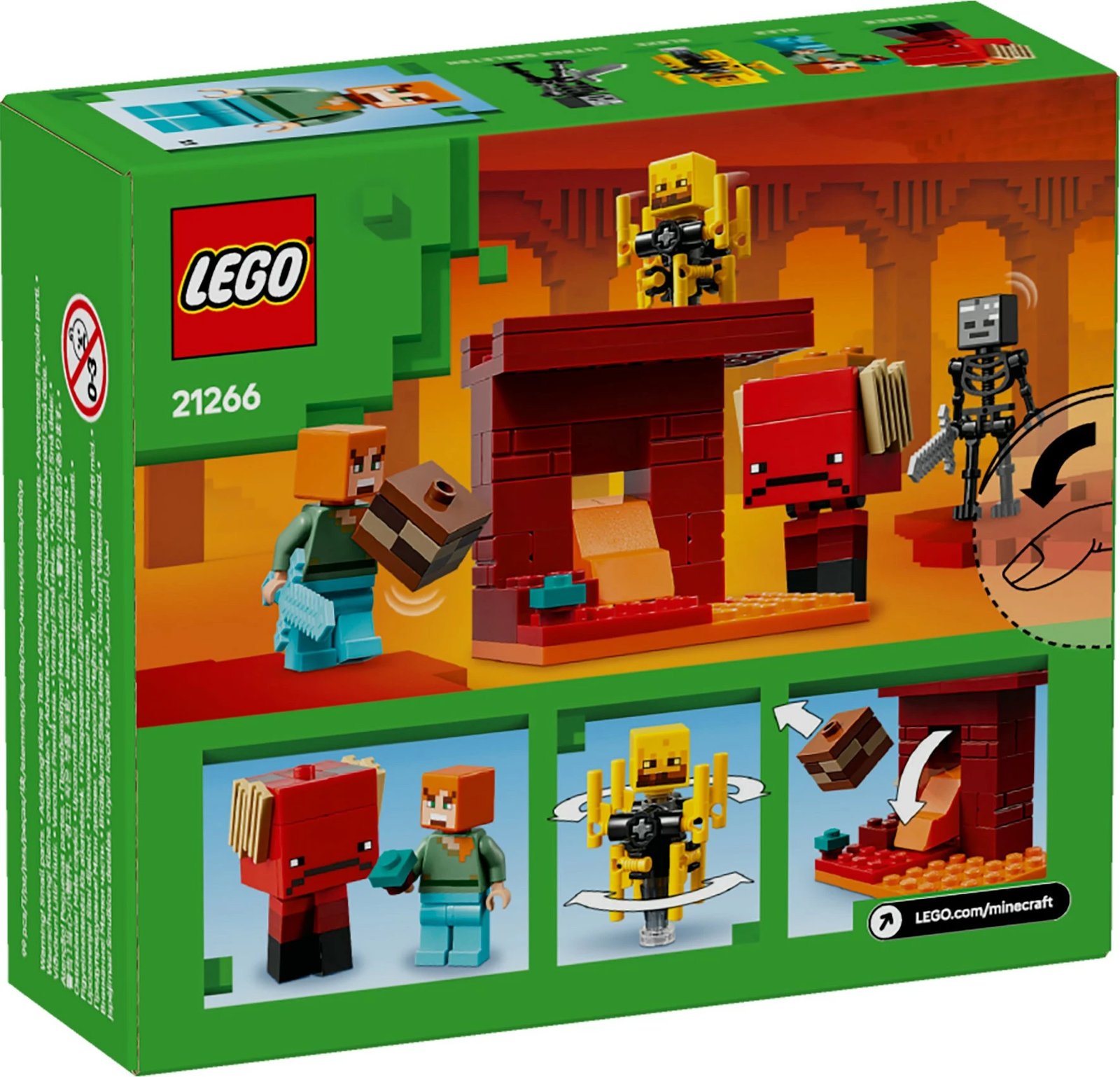 Set ndërtimi LEGO Minecraft 21266, 99 pjesë, shumëngjyrësh