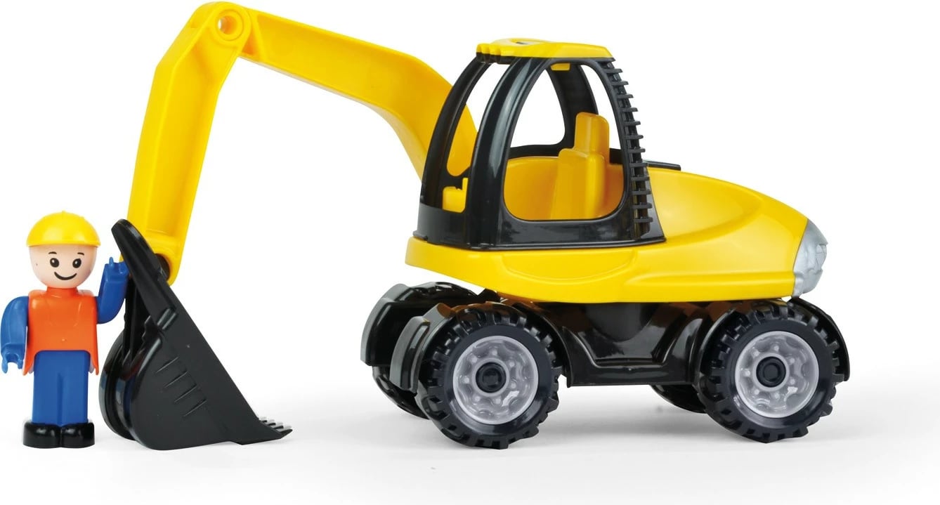 Ekskavator lodër Lena 25cm, plastikë, verdhë/zi, në kuti Ekskavator lodër Lena 25cm, plastikë, verdhë/zi, në kuti