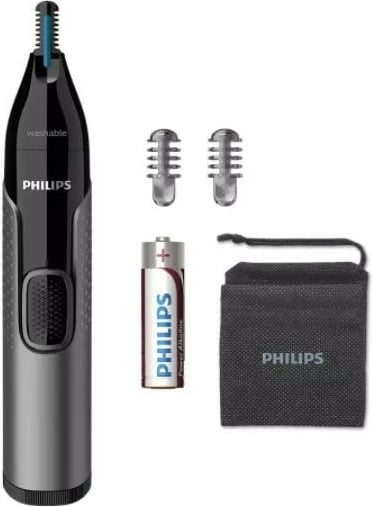 Makinë rroje Philips NT3650/16 për hundë, veshë dhe vetulla, Gri, me aksesorë