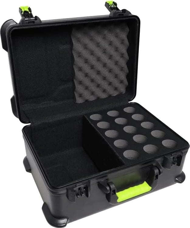Kasë transporti për mikrofonë Shure SH-MICCASE15, 15 vende, e zezë