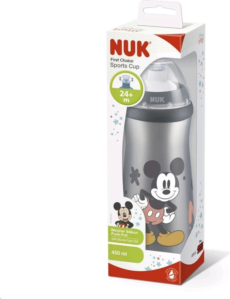 Shishe sportive NUK Sports Cup Disney Mickey 450 ml, e kuqe