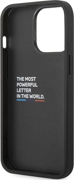 Mbështjellës BMW Leather Carbon për iPhone 13 Pro / 13 6.1", i zi, hardcase