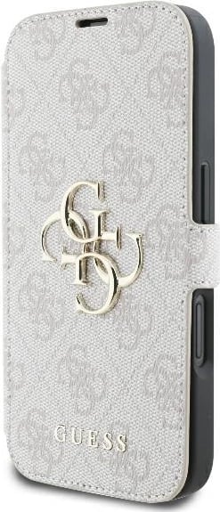 Mbështjellës Guess 4G Metal Logo për iPhone 16 Plus, Rozë