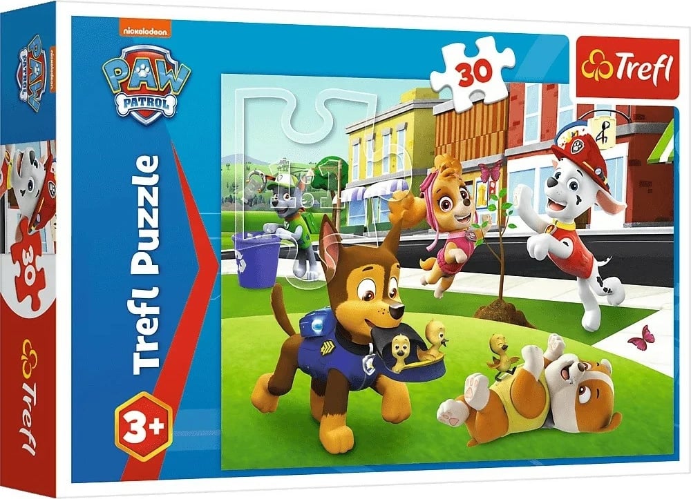 Puzzle Trefl Paw Patrol Puppies in Action, 30 pjesë, për fëmijë