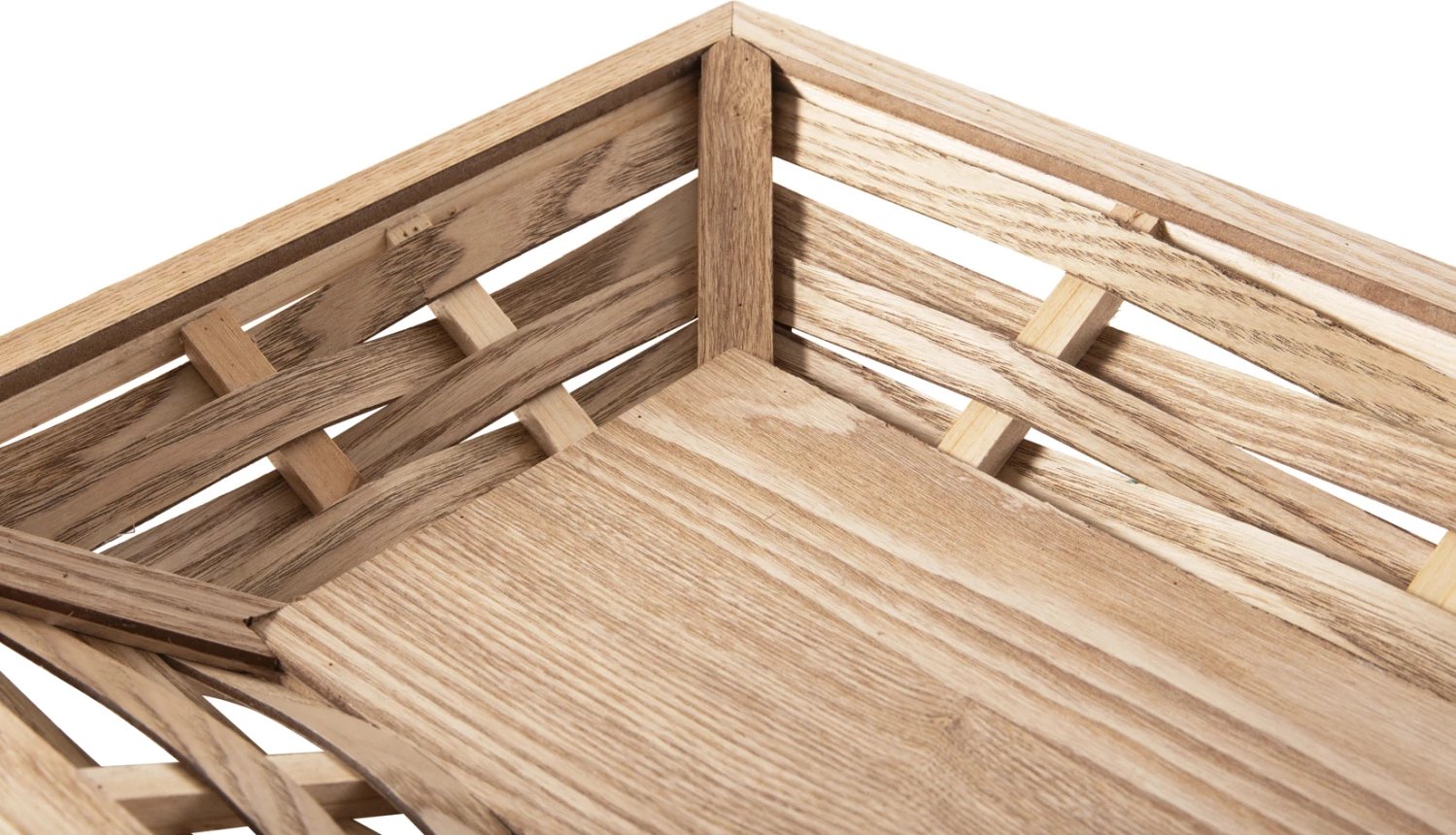 Tabaka shërbimi drejtkëndore, FH4228, dru bredhi dhe MDF, 51x32x5.5H cm