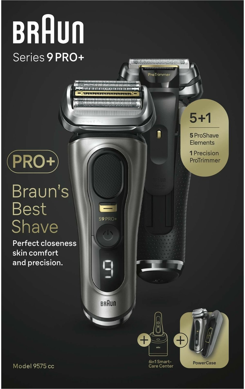Makinë rroje Braun Series 9 Pro+ 9575cc, metallic, pa kabllo