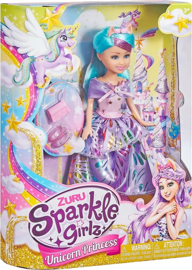 Kukull ZURU Sparkle Girlz Unicorn Princess, 10.5 inç, shumëngjyrëshe Kukull ZURU Sparkle Girlz Unicorn Princess, 10.5 inç, shumëngjyrëshe