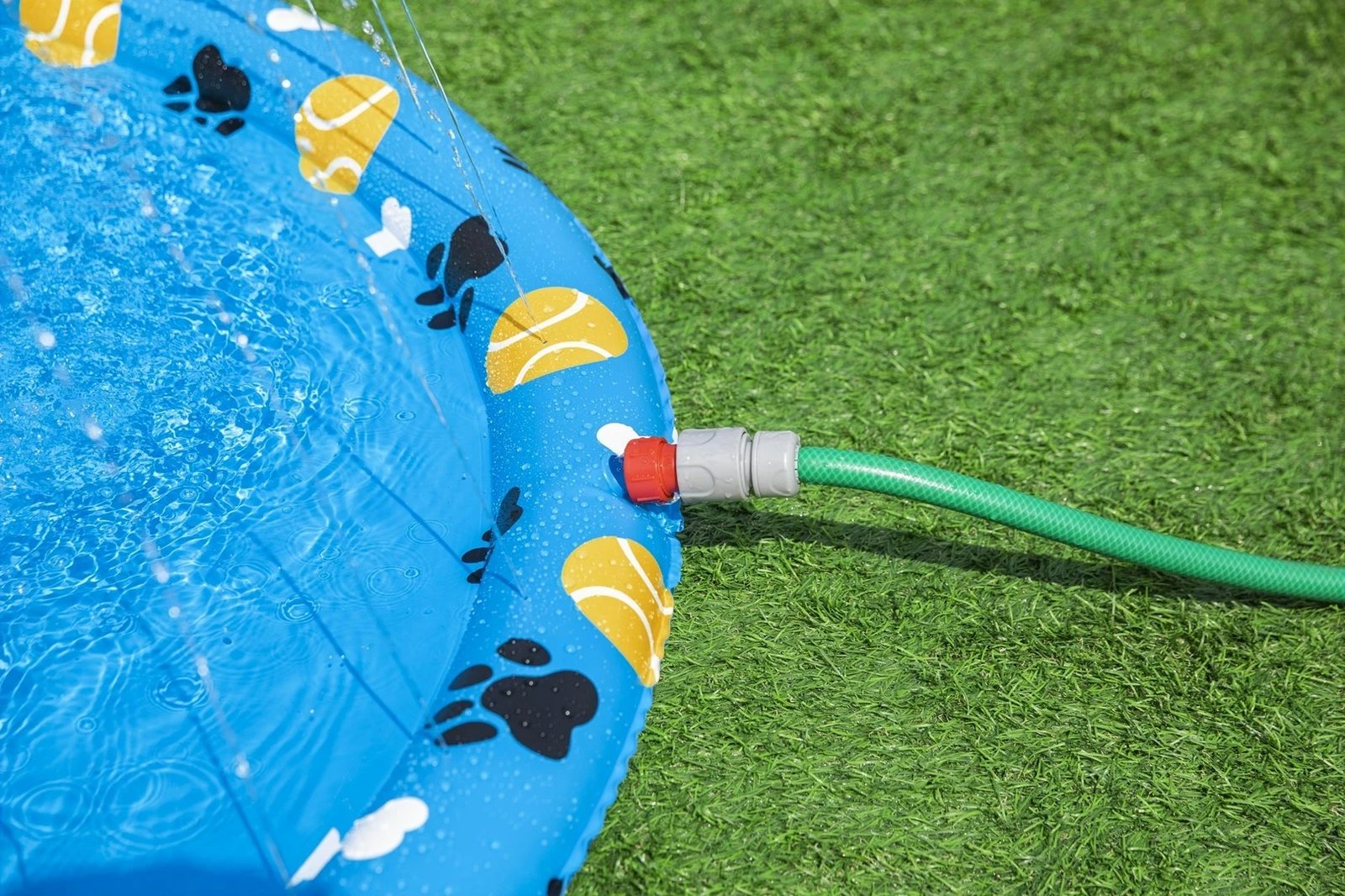 Pishinë për qen Bestway Fetchin' Fun, e verdhë, PVC, rrumbullakët
